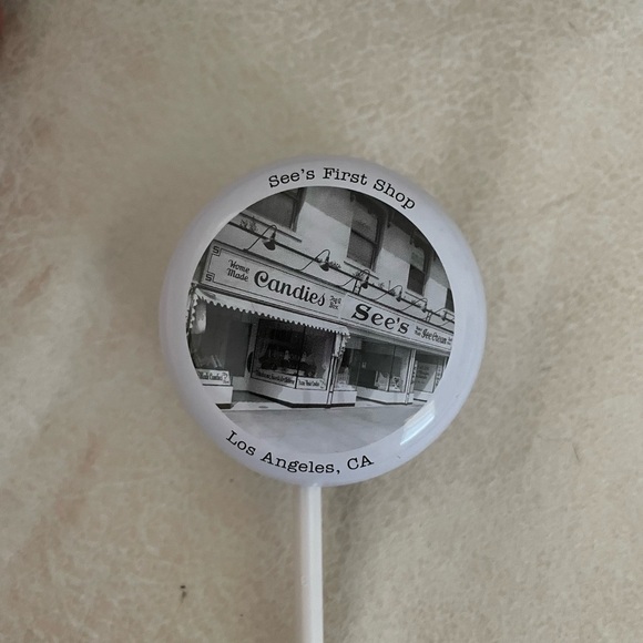 See's Candies 100th Anniversary Limited Ed. Lollipop Tin Empty Case 1st Shop new - Picture 2 of 6